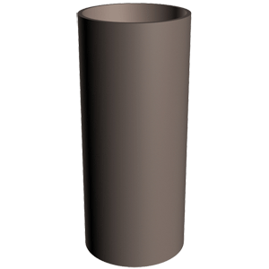 Труба водосточная 1,0 м Docke LUX, цвет шоколад (Ral 8019)