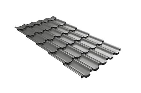 Волновой профиль Grand Line Kvinta plus 3D, 0,45 PE, Zn 100, RAL 7005 серая мышь