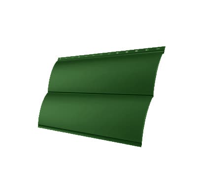 Металлический сайдинг Гранд Лайн / Grand Line профиль Блок-хаус, PE 0.45, цвет Ral 6002 (зеленая листва)