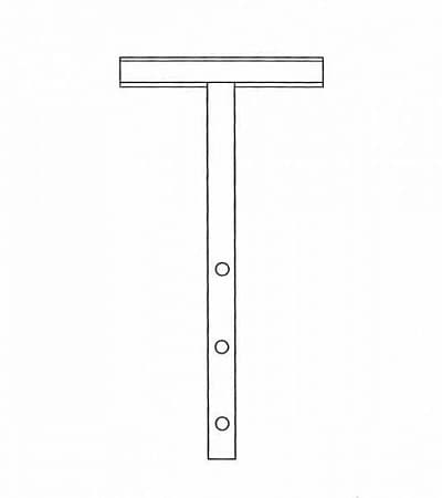 Костыль кровельный, порошк.покраска, цвет черный