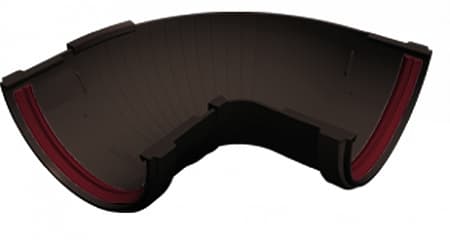 Угол желоба составной 90-150º ПВХ Grand Line 120 мм, RR 32 коричневый