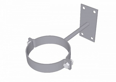 Охват на площадке D100 мм, Zn + порошк.покраска, цвет RAL 7004 (сигнально-серый)