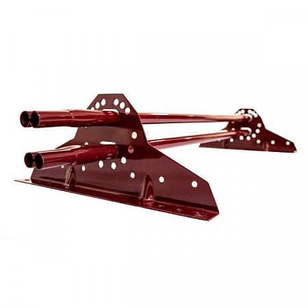 Снегозадержатель Grand Line (Гранд Лайн), трубчатый универсальный для металлочерепицы и мягкой кровли 1.0 м, цвет RAL 3009 (красный)