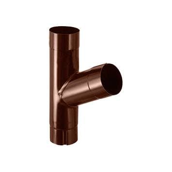 Тройник трубы D100 Icopal / Икопал, цвет Ral 8028 (коричневый)