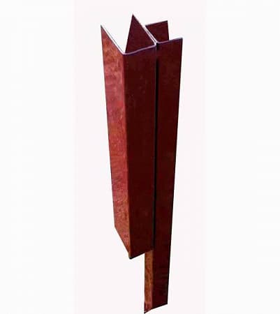 Угловой металлический элемент для грядки ДПК HOLZHOF, 150 мм, коричневый