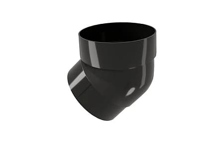 Колено трубы 45º ПВХ Grand Line 87 мм, RAL 9005 черный