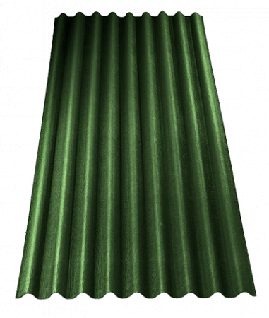 Битумный волнистый лист Ондалюкс (Ондура), цвет зеленый