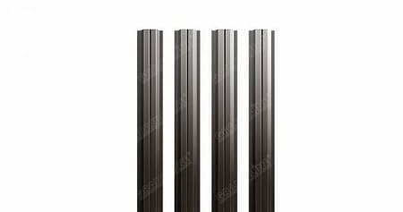 Штакетник металлический Grand Line (Гранд Лайн), П-образный, Velur 0.5, цвет RR 32 (коричневый)