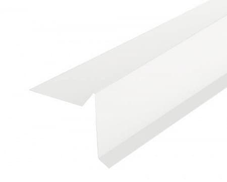 Торцевая планка (ветровая) 2000 мм РЕ Ral 9003 (белый)