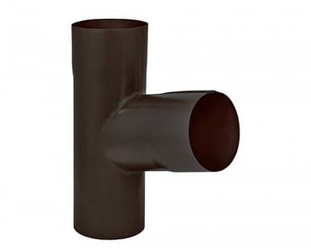 Тройник трубы D100 Aquasystem Pural, RR 32 темно-коричневый
