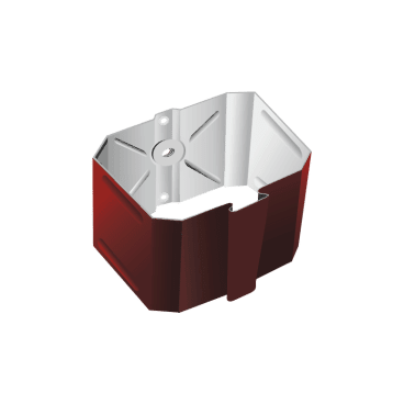 Держатель трубы на кирпич 76х102 мм Металл Профиль Бюджет, PE, цвет красное вино (RAL 3005)