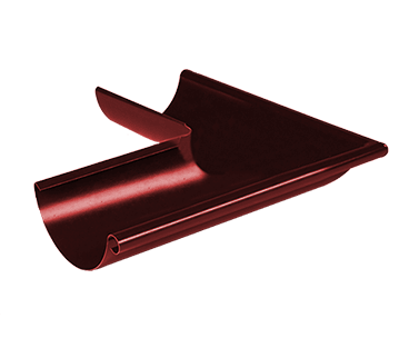 Угол желоба наружный 90° D125 Металл Профиль Foramina (Престиж), цвет вишневый (Р363)
