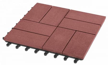 Садовый паркет Люкс 9 GRINDERDECO ДПК, 300x300 мм, мербау, упаковка 10 шт.