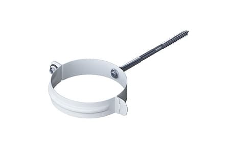 Хомут трубы металл Элит Альта Профиль, D95 мм, белый