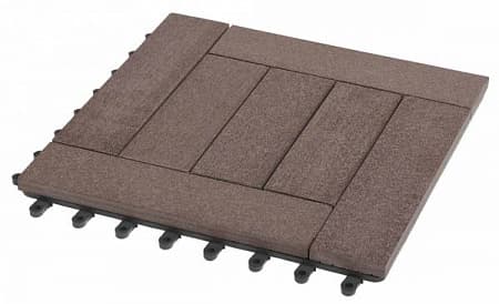 Садовый паркет Комфорт 6 GRINDERDECO ДПК, 300x300 мм, венге, упаковка 10 шт.