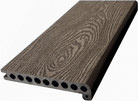 Ступень Nautic Prime 3D из ДПК, размер 160х22х4000 мм, цвет венге