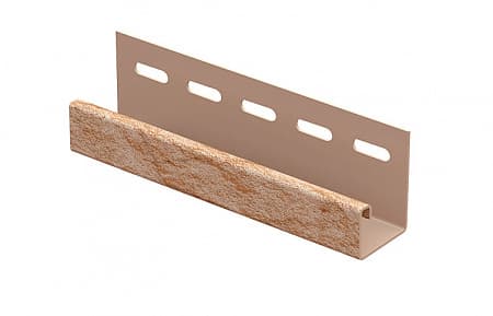 J-планка Ю-Пласт Камень, 3050 мм, цвет золотистый