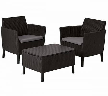 Дачная мебель Salemo balcony set Allibert (Аллиберт), цвет коричневый