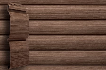 Сайдинг виниловый Блок-хаус Grand Line Тундра D4.8, 3х0,244 м, кедр