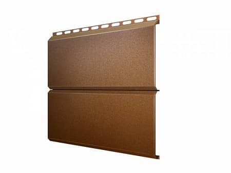 Металлический сайдинг Гранд Лайн / Grand Line профиль ЭкоБрус, Quarzit 0.5, цвет Cuprum Steel (медь)