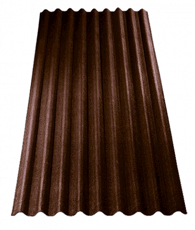 Битумный волнистый лист Ондалюкс (Ондура), цвет коричневый
