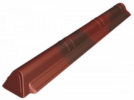 Торцевой конек Ондувилла, цвет красный 3D