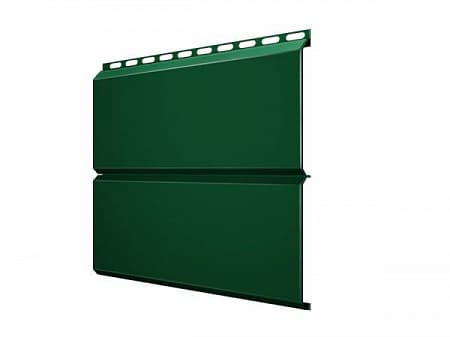 Металлический сайдинг Гранд Лайн / Grand Line профиль ЭкоБрус, Velur 0.5, цвет Ral 6005 (зеленый мох)