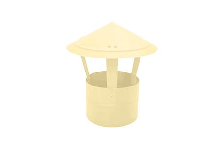 Дымник (колпак) на трубу круглый Grand Line d135, 0.45 Drap, RAL 1014 (слоновая кость)