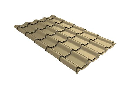 Волновой профиль Grand Line Kamea, 0,45 PE, Zn 100, RAL 1014 слоновая кость