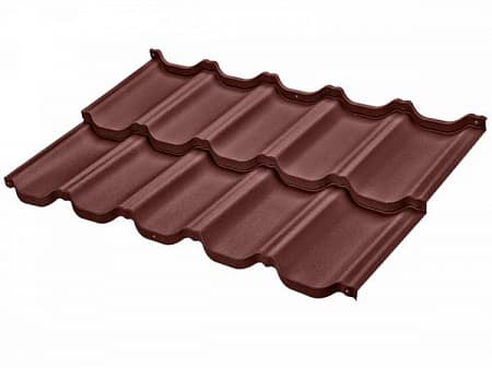 Металлочерепица BudMat (БудМат), коллекция Венеция, X-Matt 0.5, цвет 757 (вишневый)