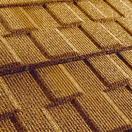 Композитная черепица Метротайл (Metrotile) серия MetroViksen, цвет Желтый, 1330х410 мм