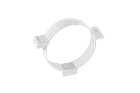 Хомут трубы металл Стандарт Альта Профиль, D74 мм, белый