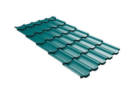 Волновой профиль Grand Line Kvinta plus 3D, 0,45 PE, Zn 100, RAL 5021 водная синь