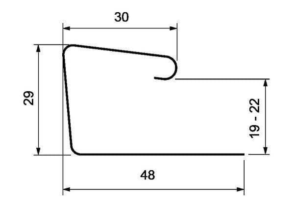 Профиль универсальный J 7/8 Grand Line, ванильный, 3000 мм