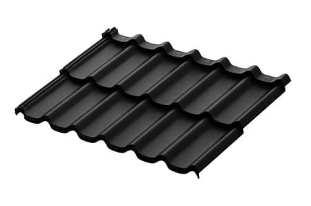 Модульный профиль Aquasystem Стокгольм, 0.45 PE MATT, Zn 140, 1185х775 мм, RAL 9005 черный