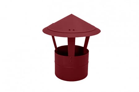 Дымник (колпак) на трубу круглый Grand Line d180, 0.5 Atlas, RAL 3005 (красное вино)