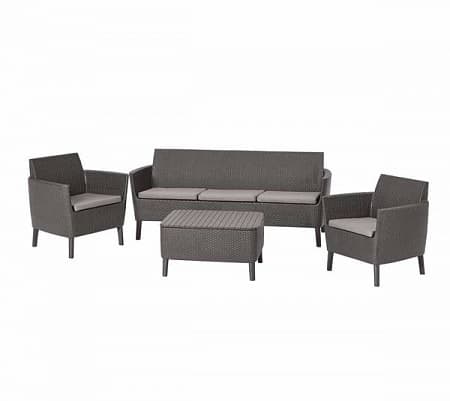 Дачная мебель Salemo 3 seater set Allibert (Аллиберт), цвет капучино