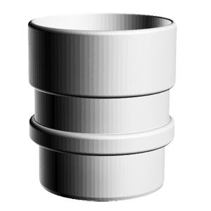 Муфта соединительная Docke LUX цвет пломбир (RAL 9003)