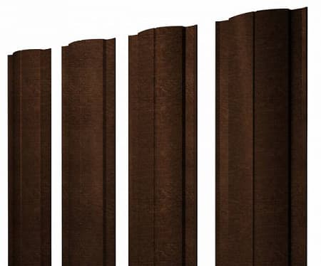 Штакетник металлический Grand Line (Гранд Лайн), круглый, Print elite dp 0.45, цвет Antique Wood (Античный дуб)