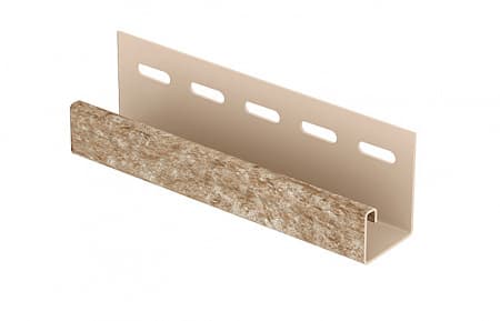J-планка Ю-Пласт Кварцит, 3050 мм, цвет темно-бежевый