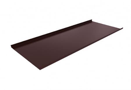 Двойной стоячий фальц Ruukki / Руукки 0.5 мм GreenCoat Pural Matt, цвет RR32 (темно-коричневый)