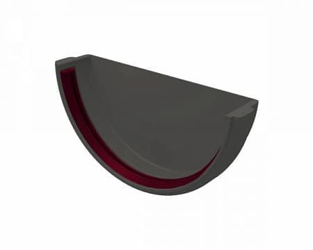 Заглушка желоба универсальная ПВХ Grand Line 120 мм, RAL 7024 графит