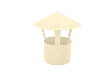 Дымник (колпак) на трубу круглый Grand Line d150, 0.5 Satin, RAL 1015 (св.слоновая кость)