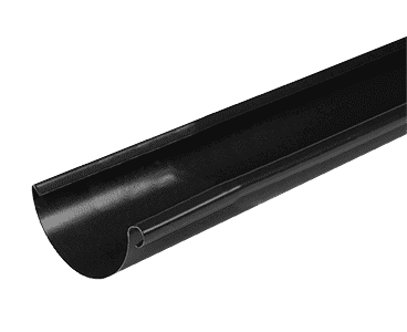 Желоб 3000 мм D125 Металл Профиль Foramina (Престиж), цвет черный (RAL 9005)