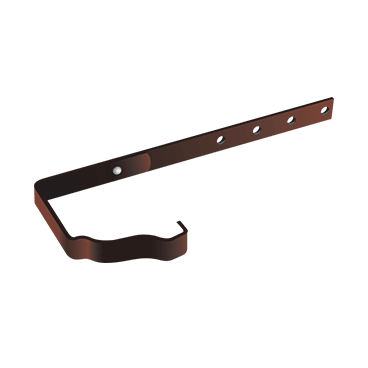 Держатель желоба 120х86 мм Металл Профиль Бюджет, PE, 3 мм, цвет коричневый (RAL 8017)