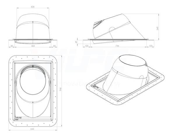 Проходной элемент PIIPPU Vilpe (Вилпе) №1 круглый, черный