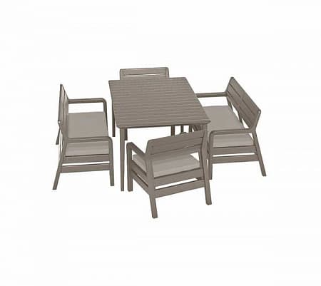 Дачная мебель Delano with Lima table 160 Allibert (Аллиберт), цвет капучино