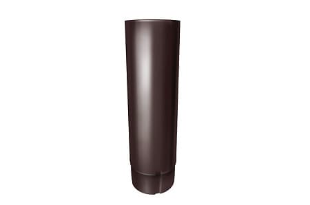 Труба круглая Optima Grand Line, 2.0 м, покрытие PE, RAL 8017 коричневый