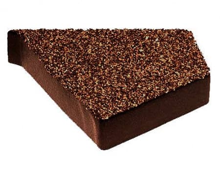 Заглушка Метротайл (Metrotile) для торцевой планки, левая, цвет бургундия, 118х100 мм