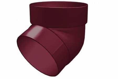 Колено трубы 67º ПВХ Grand Line 87 мм, RAL 3005 красное вино